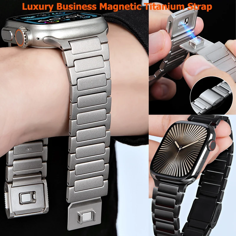 Luxury Titanium Strap - Magnetic Link Bracelet