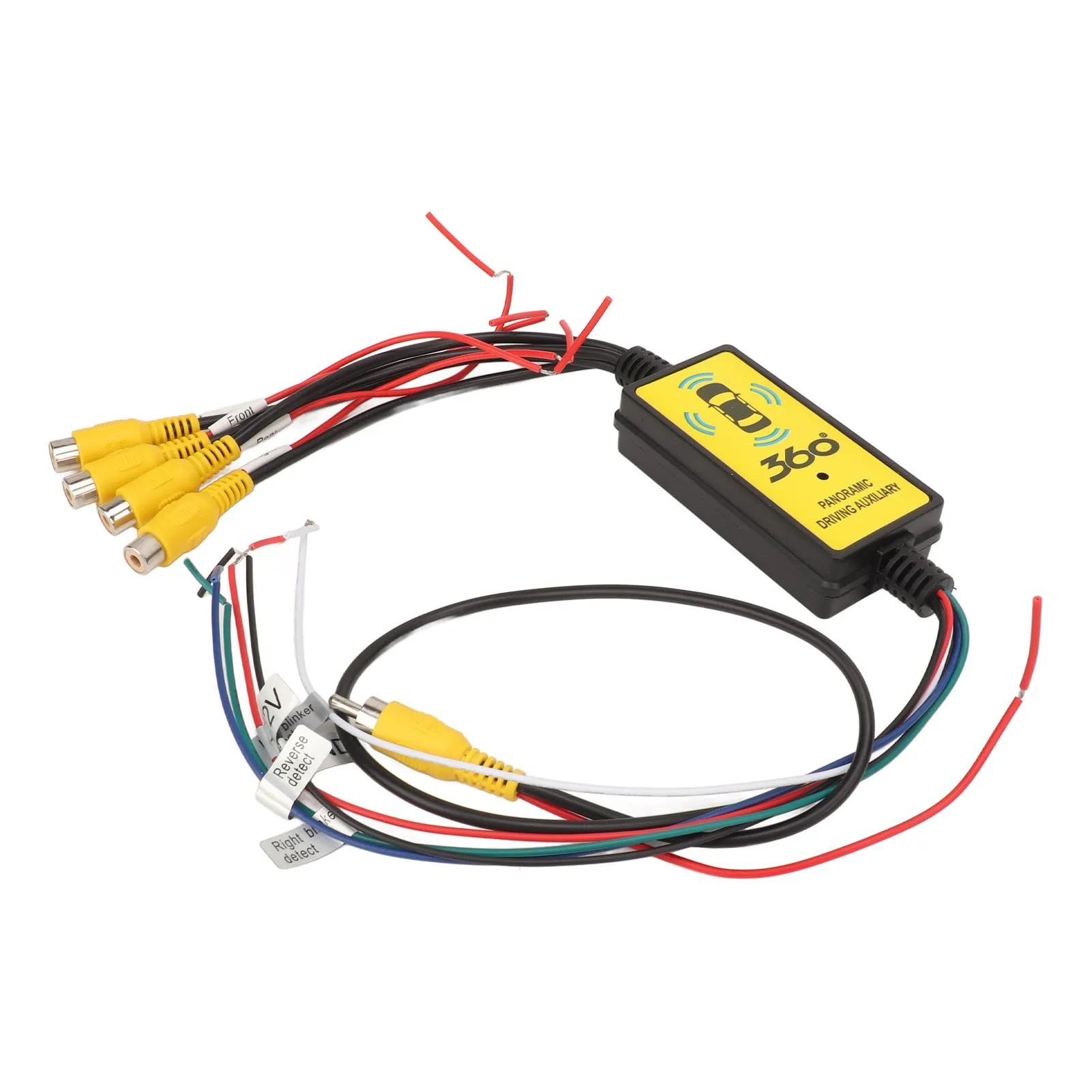 4-Wege-Rückfahrkamera-Video-Umschalter, einfache Installation, intelligente Schaltungserkennung, Video-Splitter-Umschalter, 8 V-16 V, für LKWs – Detail 3