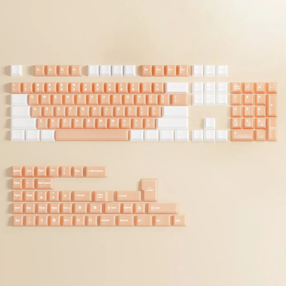 Abs Pbt Doubleshot Keycap Vestido de Seda Arco-íris e Vestuário de Penas Adequado para Teclado Mecânico Perfil de Cereja Iso