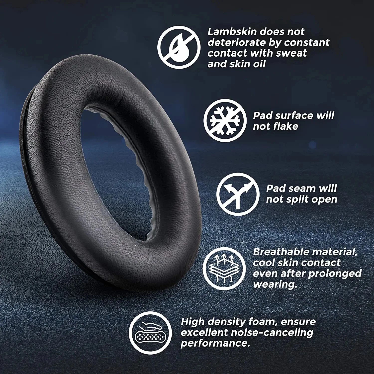 Bose QC 35 II QC35 QC35ii QC25 Quiet Comfort Headset Lambskin SheepSkin ear pads cushions cover