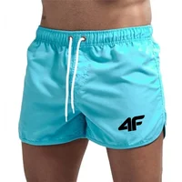 Men's Shorts  Summer Swim Gym Pants Quick Drying Swimming Homme Surf Ventilate Drawstring Fashion Casual Daily Printed 4F