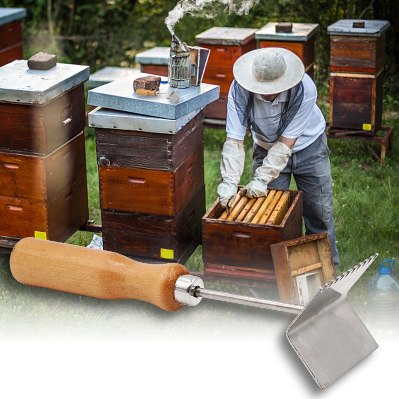 Description Picture 2 of item1Pcs Honeycomb Cleaning Shovel Queen Excluder Shovel Beekeeper Scraper Nest Frame Bee Hives Supplies Beekeeping Tools