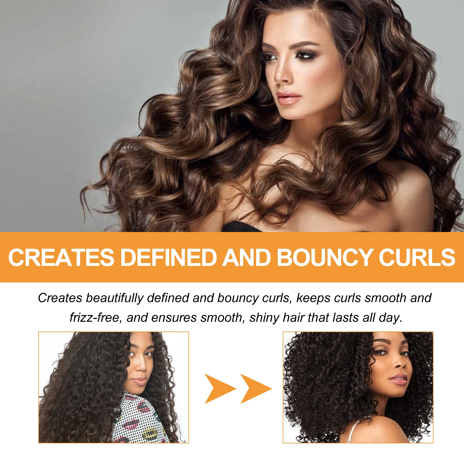 Moroccan Oil Curly Hair Elastin Improve Hair Brightness Smooth Frizzy Prevent Dryness Moisturize Shape Fluffy Care