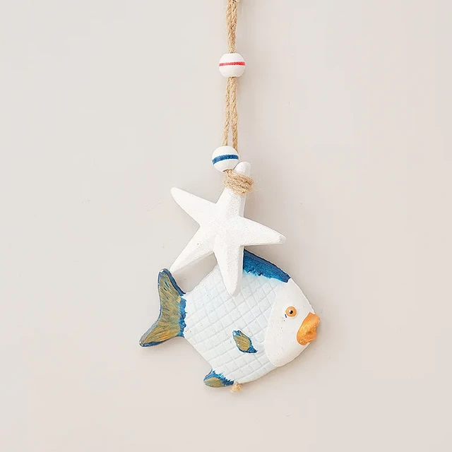 Starfish Small Fish String Pendant Wooden Fish Curtain Decoration