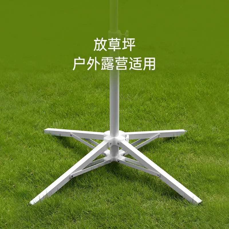 Holder Outdoor Sunshade Stall Big Umbrella Base Four-Leg Fixed Iron Frame Seat Pier Folding Cross Stand Bracket