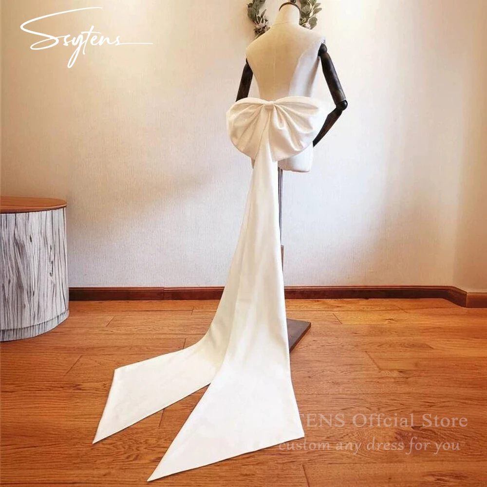 Abiti da sposa con fiocco grande in raso separato Nodi Accessori Abiti da sposa Abiti da ballo rimovibili Nodi Lungo trascinamento Personalizzato