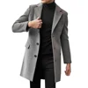 British style long-sleeved woolen coat autumn and winter men's trendy coat Casual Business Jackets Man Warm Coat Outerwear men's 3