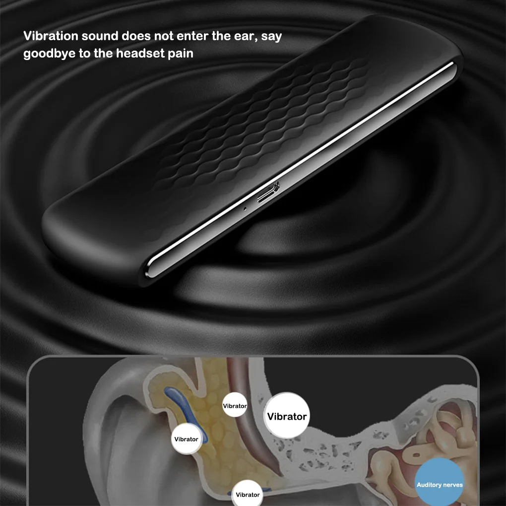 Portable Bluetooth Speaker Bone Conduction Wireless Stereo Soundbar Under Pillow Music Box Built-in White Noise Improve Sleep