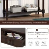 TREXM Daisy Series Console Table Traditional Design with Two Drawers and Bottom Shelf (Espresso) 5