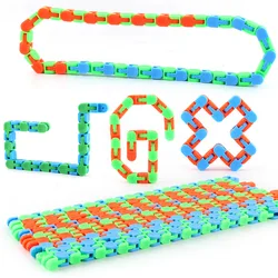 Jouets colorés pour enfants, Puzzle, pistes sensorielles, à encliqueter et à cliquer, anti Stress, rotation et forme Wacky 24bit, nouveauté 