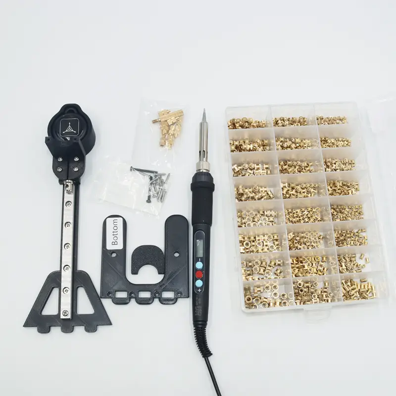Heat Set Insert Press Tool Electric Soldering Iron Tip M2 M3 M4 M5 M6 M8 Thread Brass Inserts Nut Embedded Kit for 3d Printing image 3