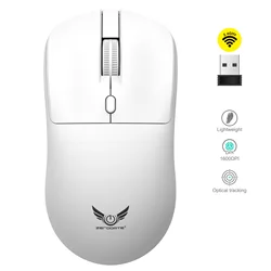 Sleek Lightweight Wireless Mouse with Adjustable DPI and Silent Clicking (White)