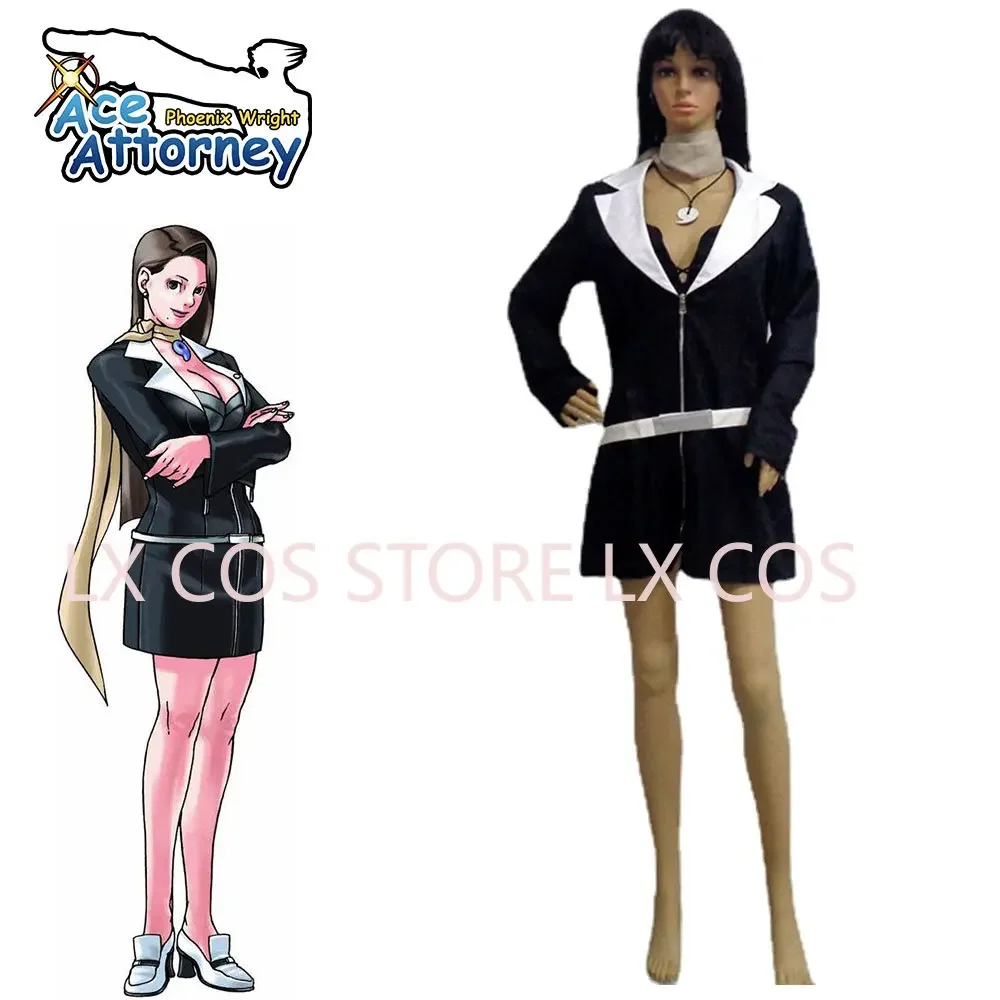 Gyakuten Saiban Ace Advocator Mia Fey Ayasato Chihiro Christmas Party Halloween Uniform Outfit Costume Cosplay Personalizza Qualsiasi Dimensione