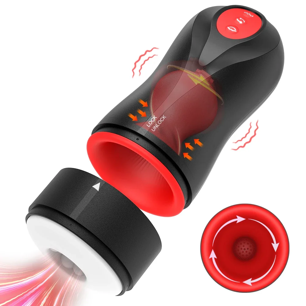 Automatischer männlicher Masturbator, 3, wirbelnd, 5, Straffung, Vibration, Spielzeug für Erwachsene, Taschenmuschi, Hals, Blowjob, Stroker, Sexspielzeug für Männer 1