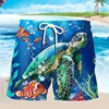 3D Printed Sea Turtle Board Shorts Men Women Marine Animal Pattern Beach Shorts Outdoor Fashion Casual Oversize Kids Swim Trunks 1