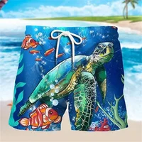 3D Printed Sea Turtle Board Shorts Men Women Marine Animal Pattern Beach Shorts Outdoor Fashion Casual Oversize Kids Swim Trunks 1