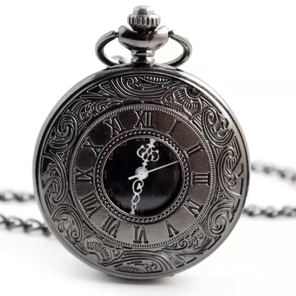 

Retro Roman Numeral Flip Quartz Pocket Watch, Dual Display, Scale