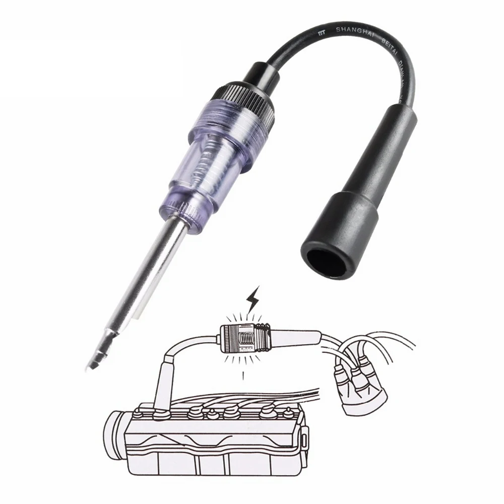 In-Line Spark Plug Tester Engine Ignition Coil Tester Compatible for Automotive Car Lawn Mower Truck Chainsaw Motorcycle