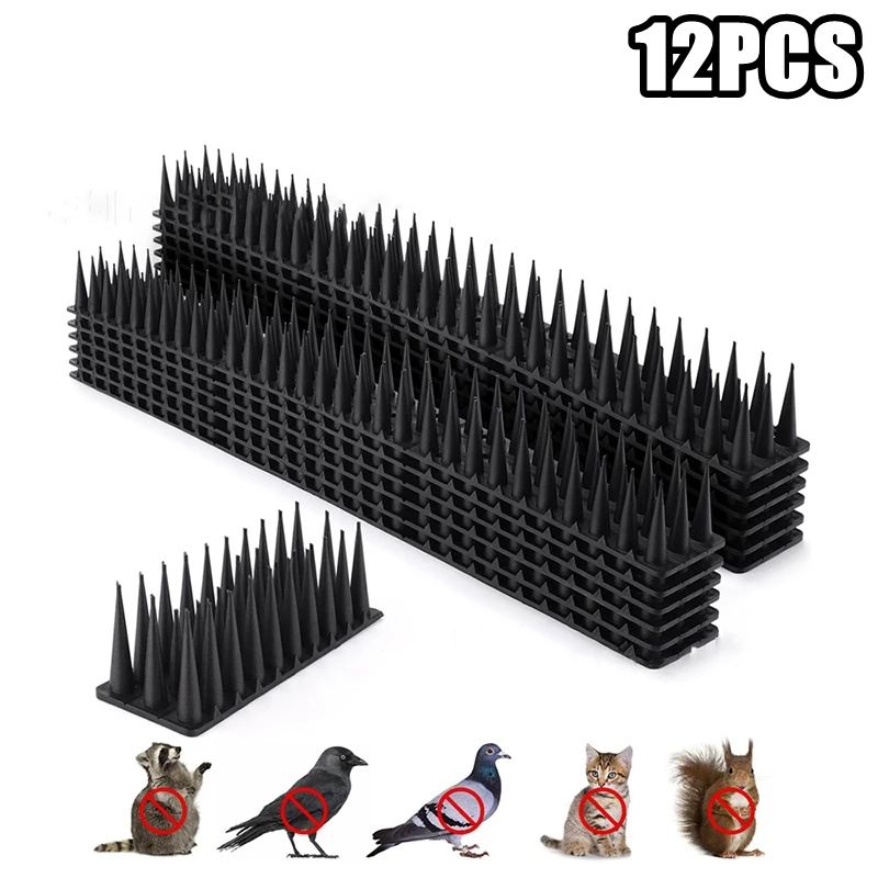 Durable Stainless Steel and Plastic Bird Repellent Spikes for Effective Pest Control