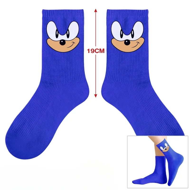

Sonic Peripheral Printed Color Socks Middle Tube Breathable Sweat Absorbent Deodorant Casual Socks Versatile Socks