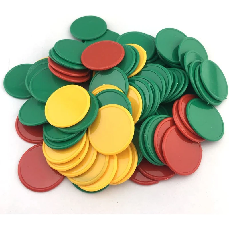 Plastic Bingo Markers Chips 4 Colors 37MM Counting Coins Children Adullts Party Games Juegos De Mesa Familiares Divertidos 2