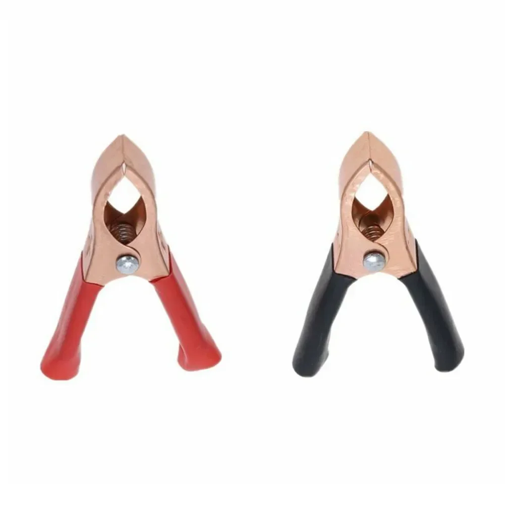 Alligator Clips YTOM 2Pcs Alligator Clips 30A 70mm Crocodile Clip Car Van Battery Test Lead Clips Alligator Connect Socket Plug For Batter alligator clips