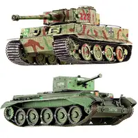 Cool 3D metal puzzle military tank assembling model DIY manual adult decompression tank toy 2