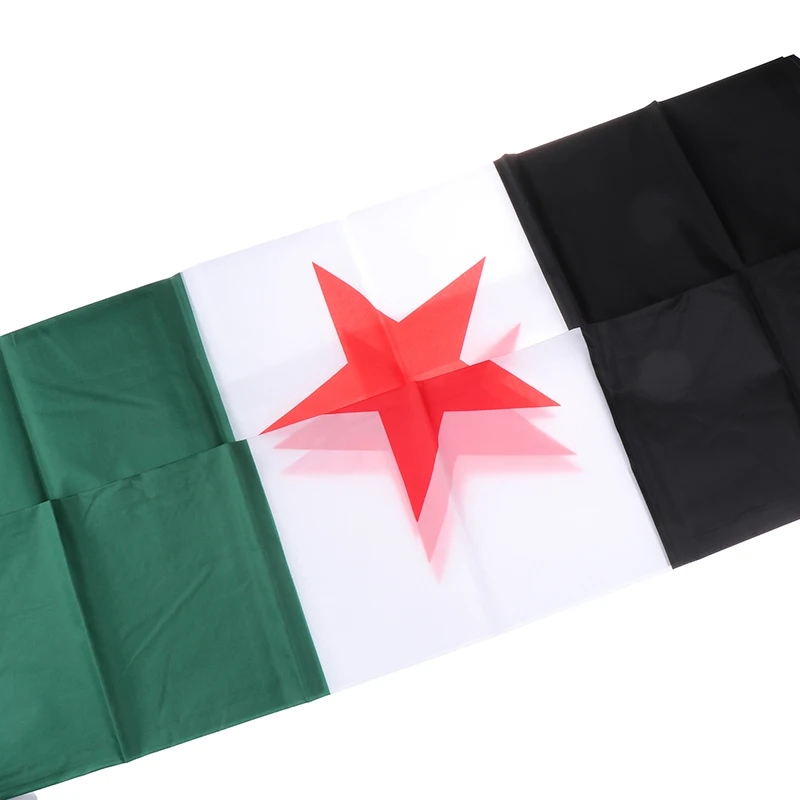 Syrien Flagge 90x150 Cm – Polyester, Lebendige Farben, Mit 3 Sternen, Für Outdoor & Feste