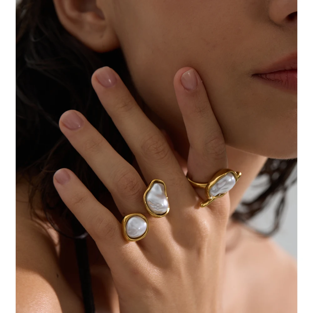 Yhpup Ring Stainless Steel Rust Resistant Fashion Cast Finger Jewelry