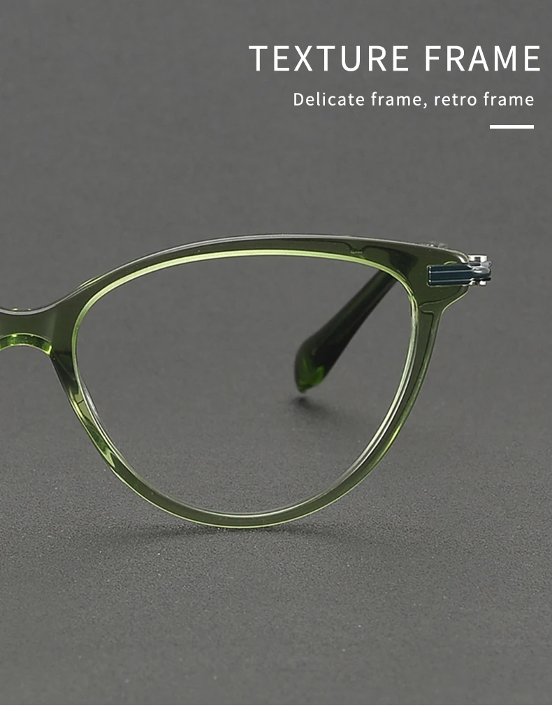 BLMUSA (L) Mode Titan Cat Eye Rahmen Myopie Brillen Hohe Qualität Frauen Acetat Progressive Büro Brillen – Detail 13