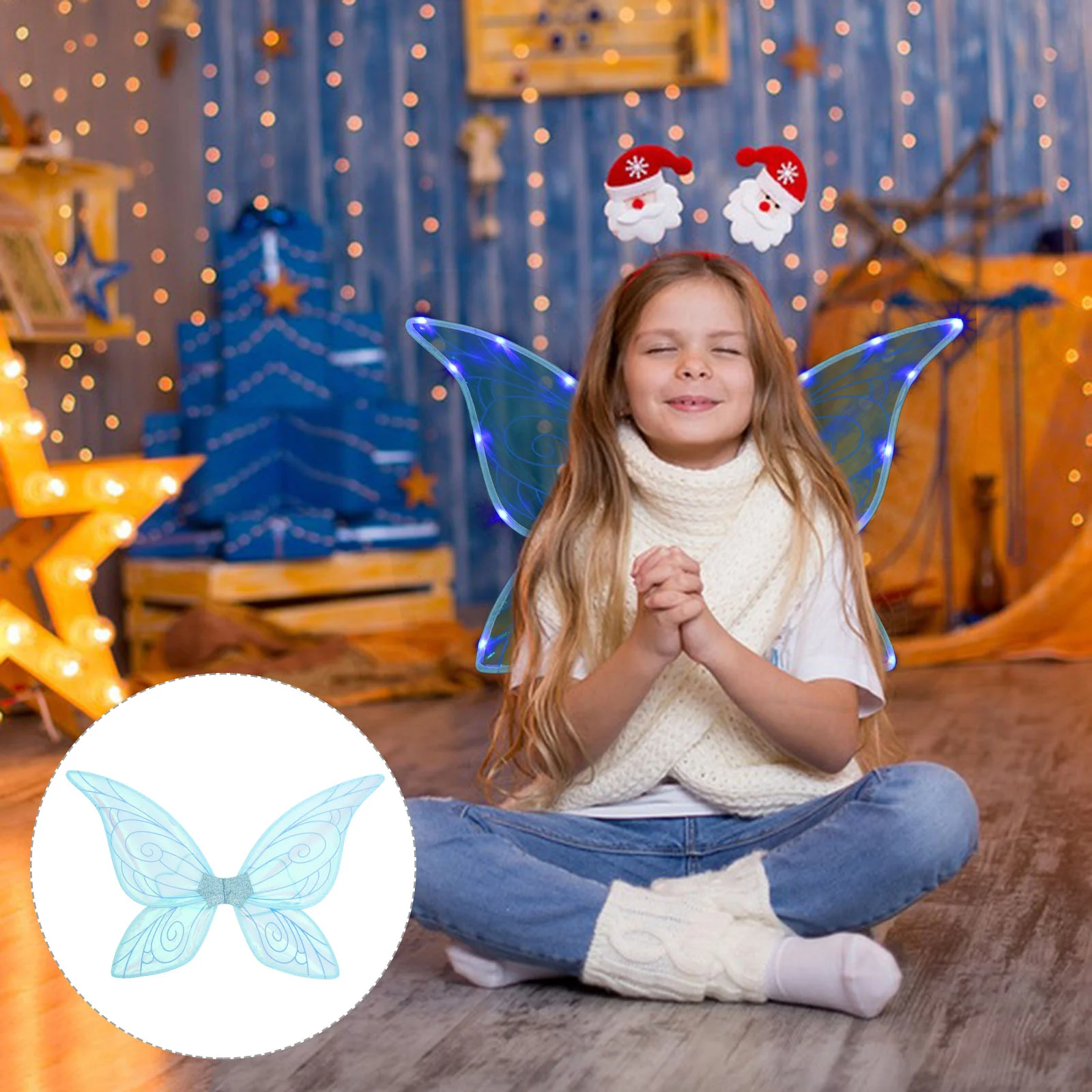 

Glowing Butterfly Wings Angel for Girls Christmas Accessories Fairy with Light Lights