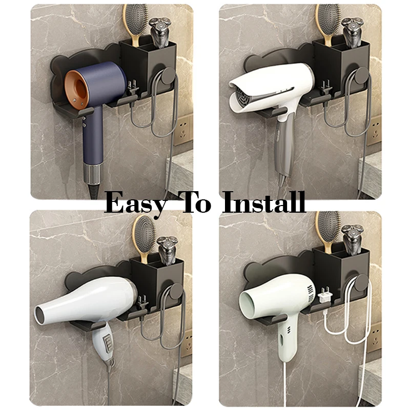 Hair Brush Shelves Storage Holder Dryer Cradle Bathroom Shelf Storage Bracket Wall Mounted Rack Hair Dryer Holder storage rack,bathroom shelf,hair dryer holder,bathroom storage shelf,storage shelf,bathroom accessories,shelf bracket,hair tool holder