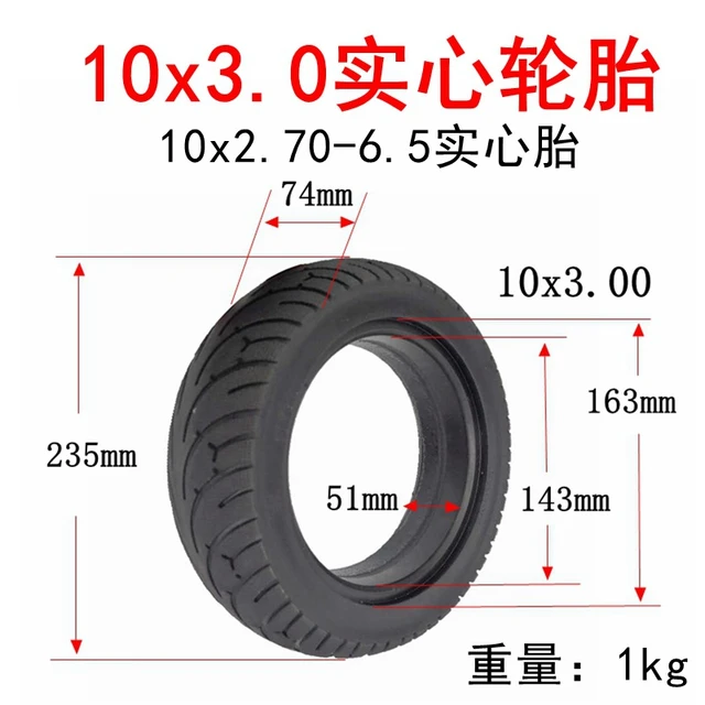 Install 10 Pulged solid tires - don't click anymore. model Solid tire Drox  10 inches red line