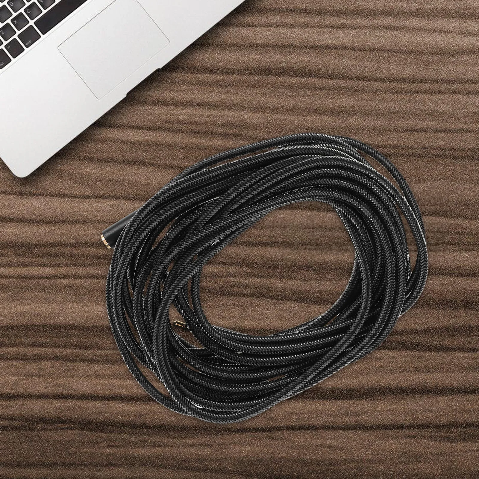 5미터 3.5mm 헤드셋 헤드폰 연장 케이블, 남성-여성 오디오 와이어, PC 노트북 스피커 스튜디오용 (클리어)