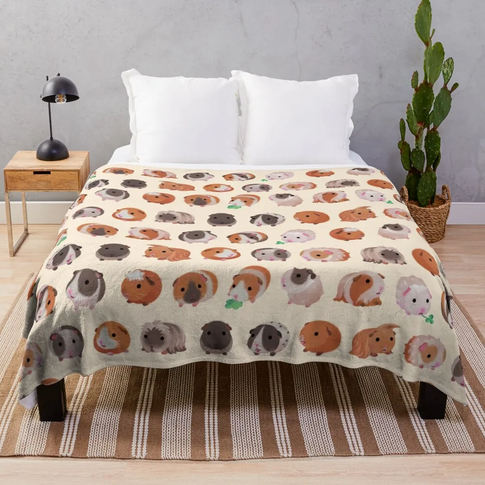 

Guinea pig day - bright Throw Blanket Decorative Throw Soft Beds Blankets