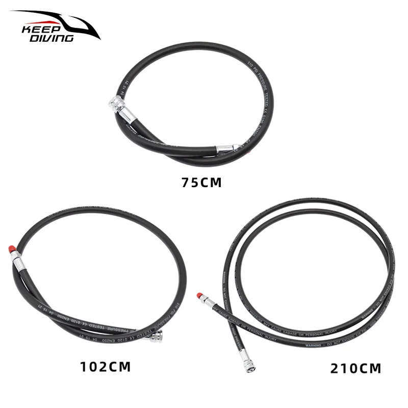 75 CM/102 CM/210 CM Scuba Tauchen Zweite Stufe Niederdruckregler Schlauch Messing Joint 510 Psi Tauchen schnorcheln Zubehör – Detail 2
