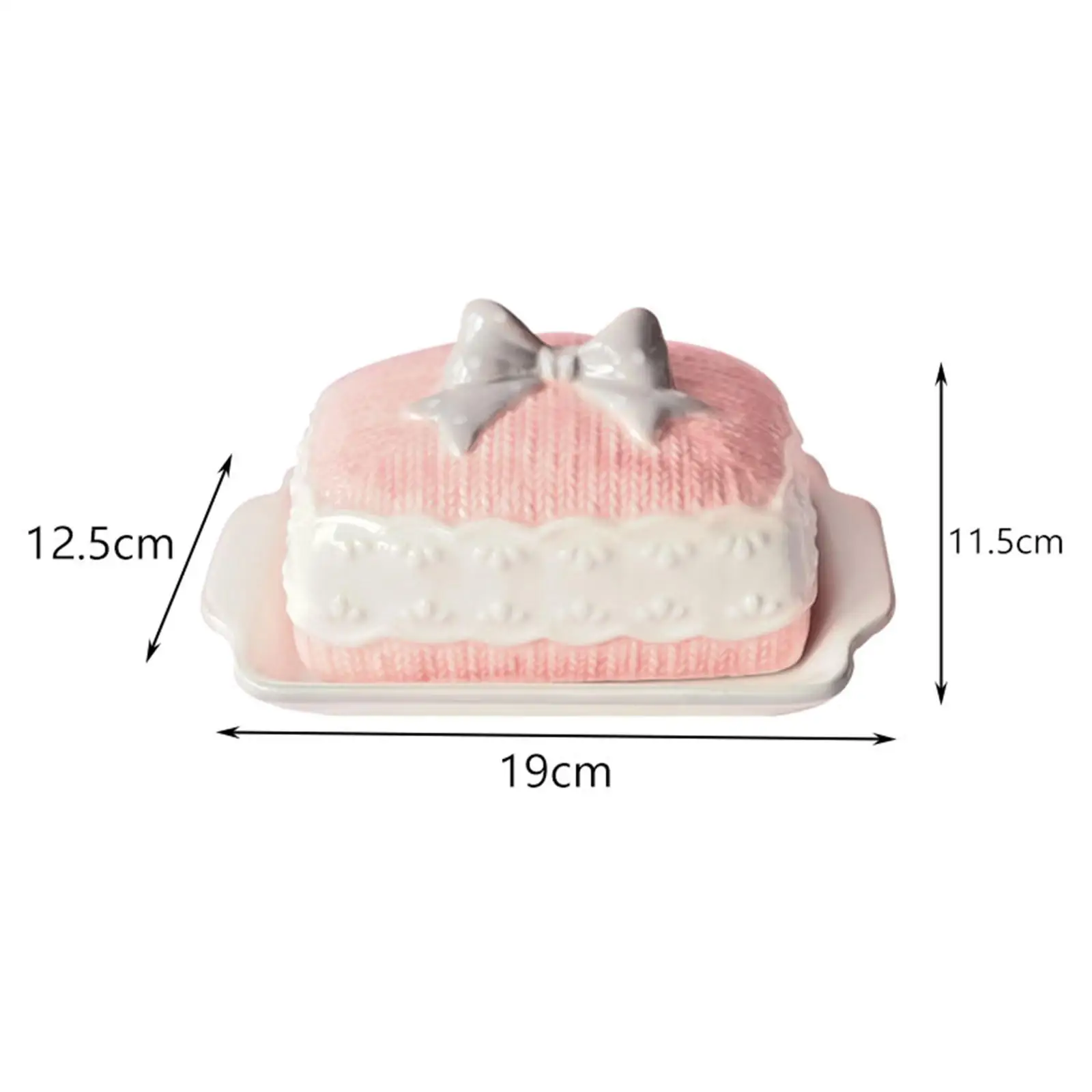 Ceramic Butter Dish with Cover Kitchen Utensils Butter Keeper Storage Plate for Household Dining Room Hotel Fridge