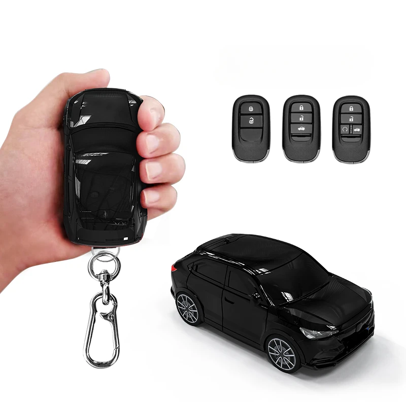 Auto Form Modell Auto Schlüsselanhänger Fall Abdeckung Tasche Schützen Shell Anzug für HONDA H-RV HRV XRV SUV Kunststoff Auto Modell Schlüssel Fall Abdeckung – Detail 4