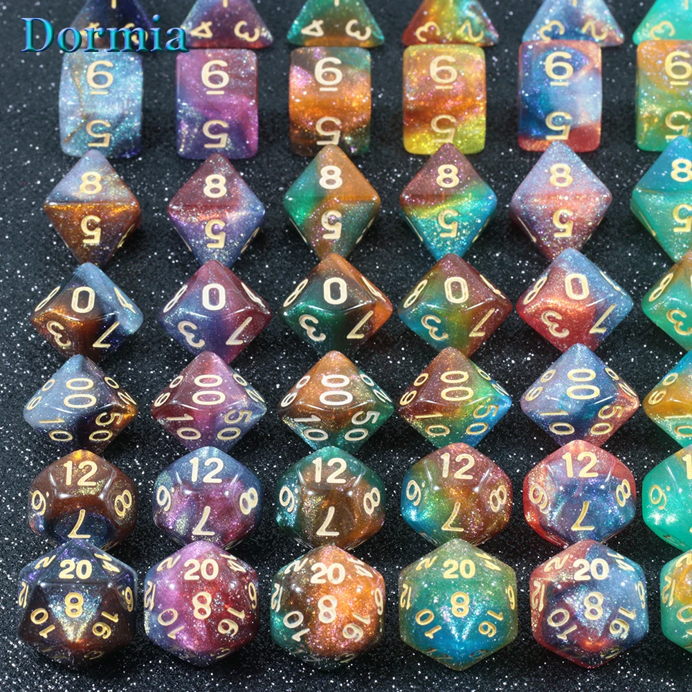 Super Universe Galaxy d&dgame Dice Set D4-D20 RPG Best Gifts 8 Colors for Choose game dice