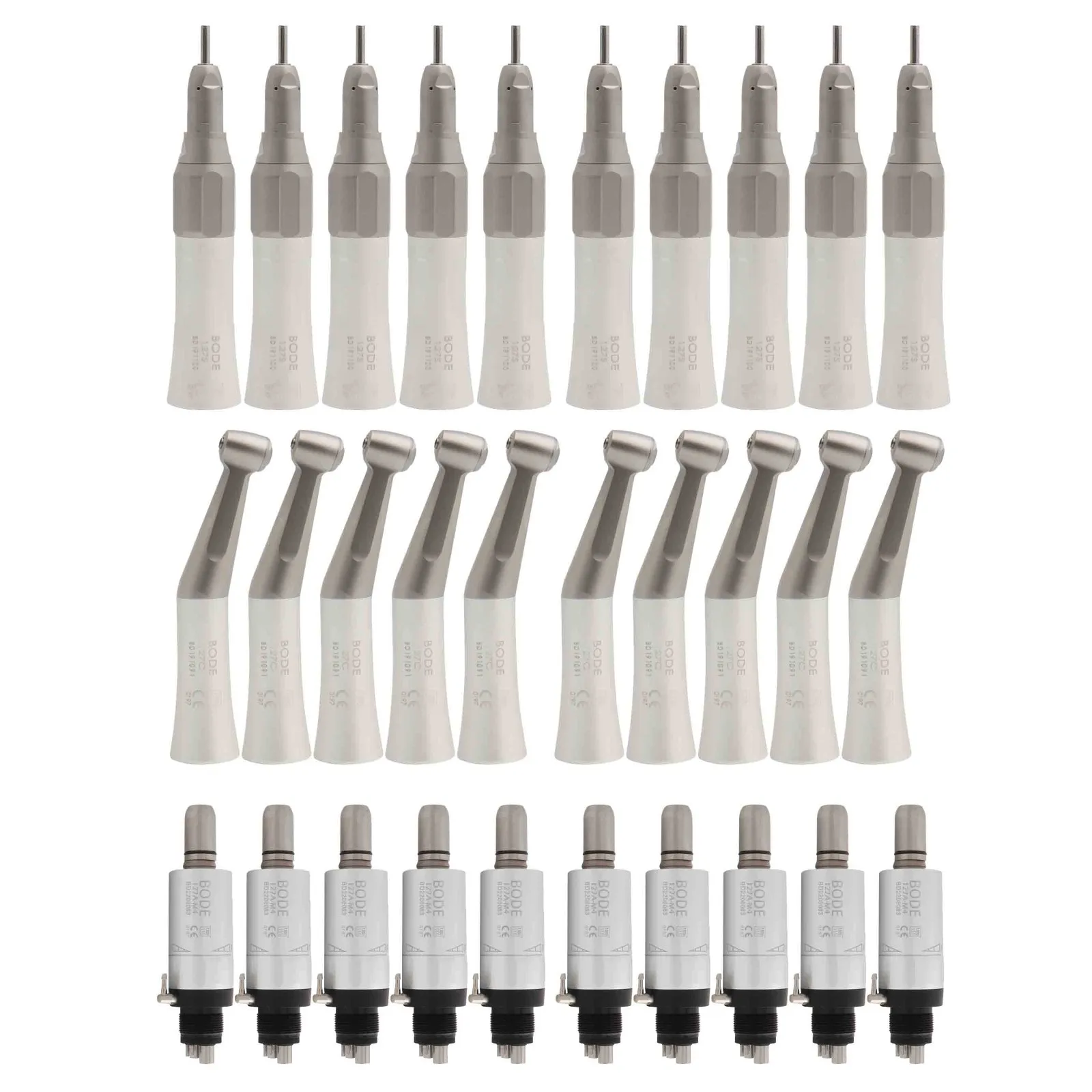 

10 шт. BODE стоматологический низкоскоростной наконечник, металлический прямой нос с контурным углом, Воздушный Двигатель с 2 отверстиями B2 4 отверстиями M4, внешняя воздушная турбина 127