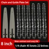 8 Inch Chain Saw Blade Chainsaw Chain Guide Bar 1/4"P Portable Electric Saw 45 knots 22 knives Charging Saw for Cutting Wood 1