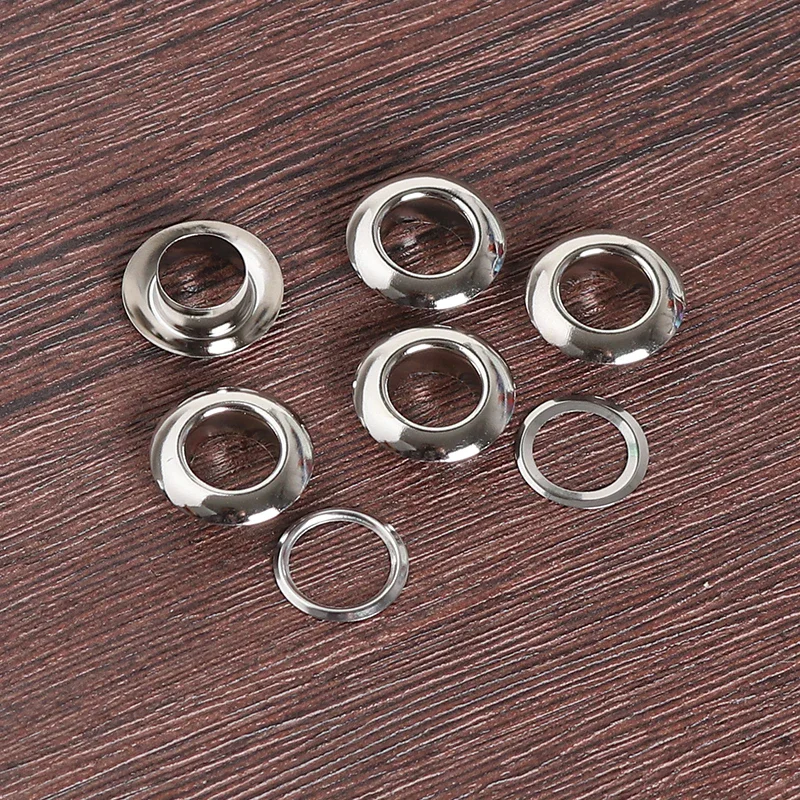 100sets Bright Cambered Mushroom Shaped Brass Eyelets with Grommet for Scrapbooking Cap Leathercraft Bag Clothe Accessories