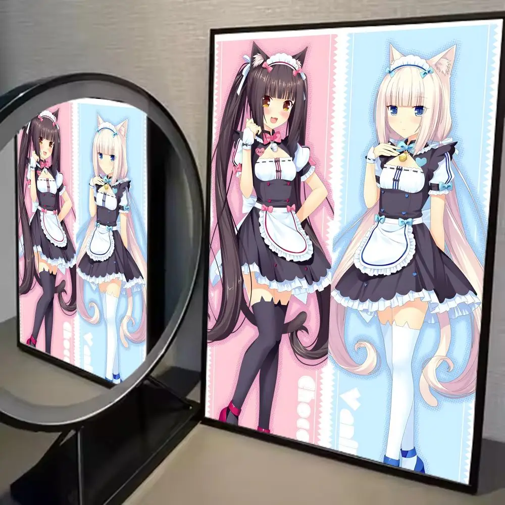 N-Nekopara Anime-Poster, selbstklebender Kunst-Aufkleber aus wasserfestem Papier, für Café, Bar, Zimmer, Wanddekoration – Detail 13