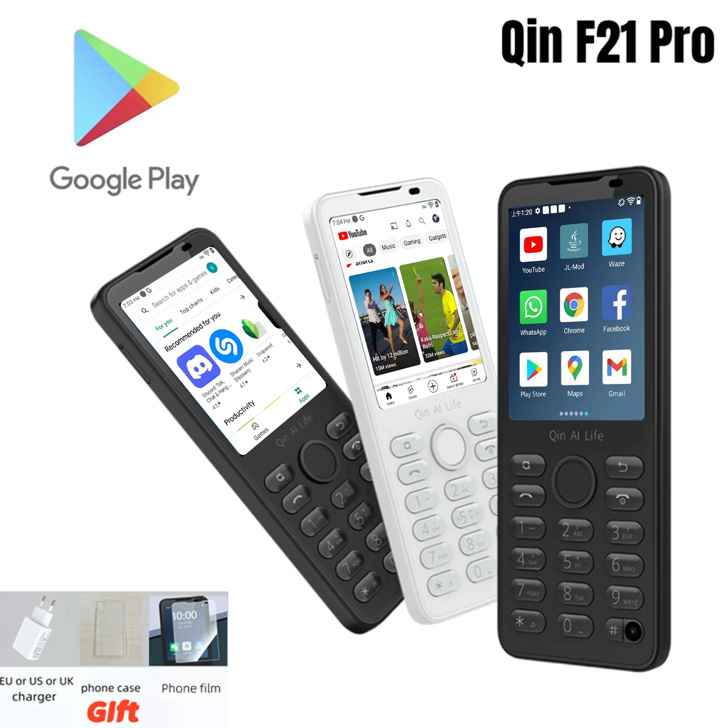 Google-Smart Bradoqin f21 pro,Android 11,4g,無料配送を備えたグローバルバージョンの携帯電話  AliExpress