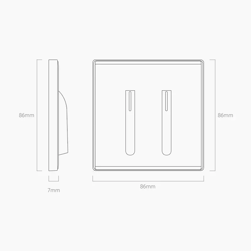 2 vias indicador led piano chave design interruptor parede tv 05