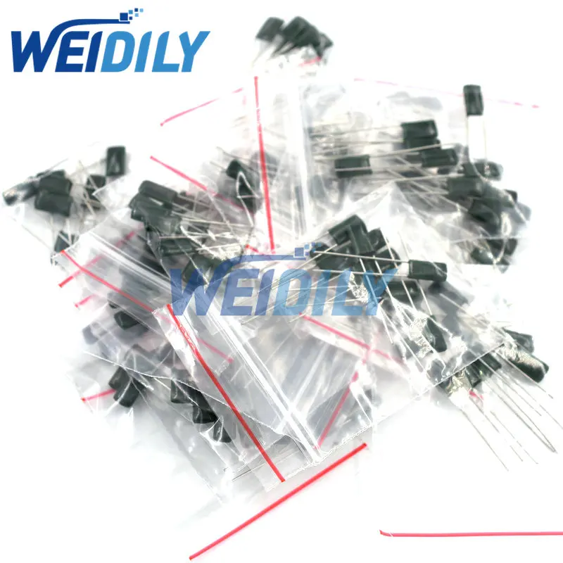 Polyester Film Capacitor Assorted Kit 180PCS 18value*10pcs Contains 2A104J 2A332J 2A472J 2A103J 2A333J 2A473J 2A563J 2A223J polyester film capacitor