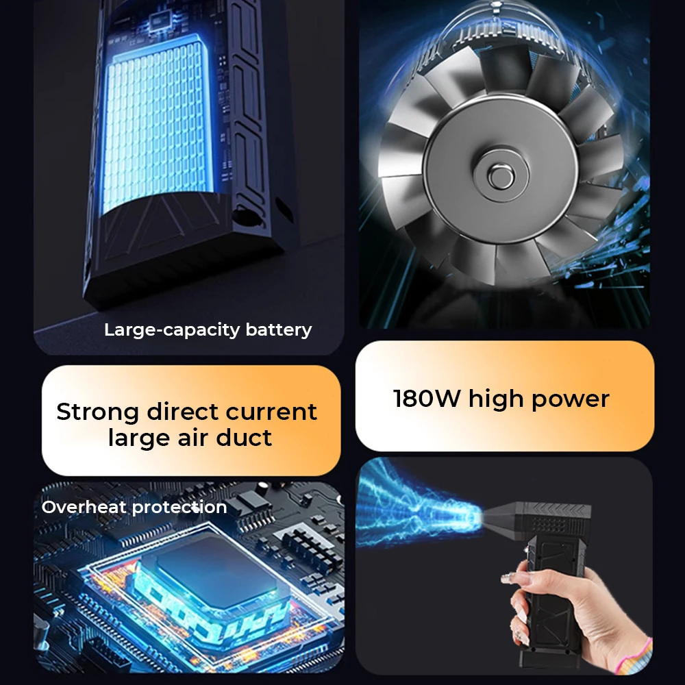 Portable Plastic Turbo Fan High Speed Air Blower for Home and Outdoor