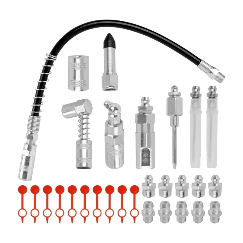 Grease Gun Professional With 90 Degree Adapters For Machinery Maintenance