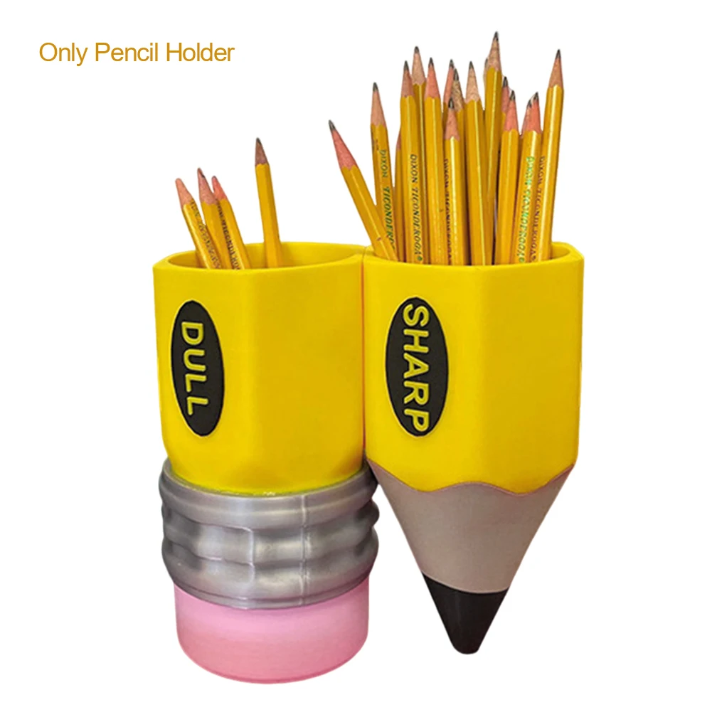 

Study Stable Practical Pencil Holder Student Stationery Washable For Desk Smooth School Cute Shape Tidy Office Storage Funny