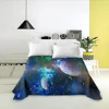 Galaxy Space Print King Queen Flat Sheet 3D Starry Sky Bedding Sheet Universe Soft Polyester Bedding Linen for Boys Teens Adults 6